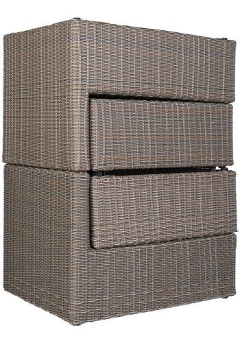 HOUSE NORDIC Rossi sofasett - gr rotting og glass, med sorte puter