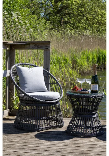 HOUSE NORDIC Loungesett, rotting, gr, inkl. Puter