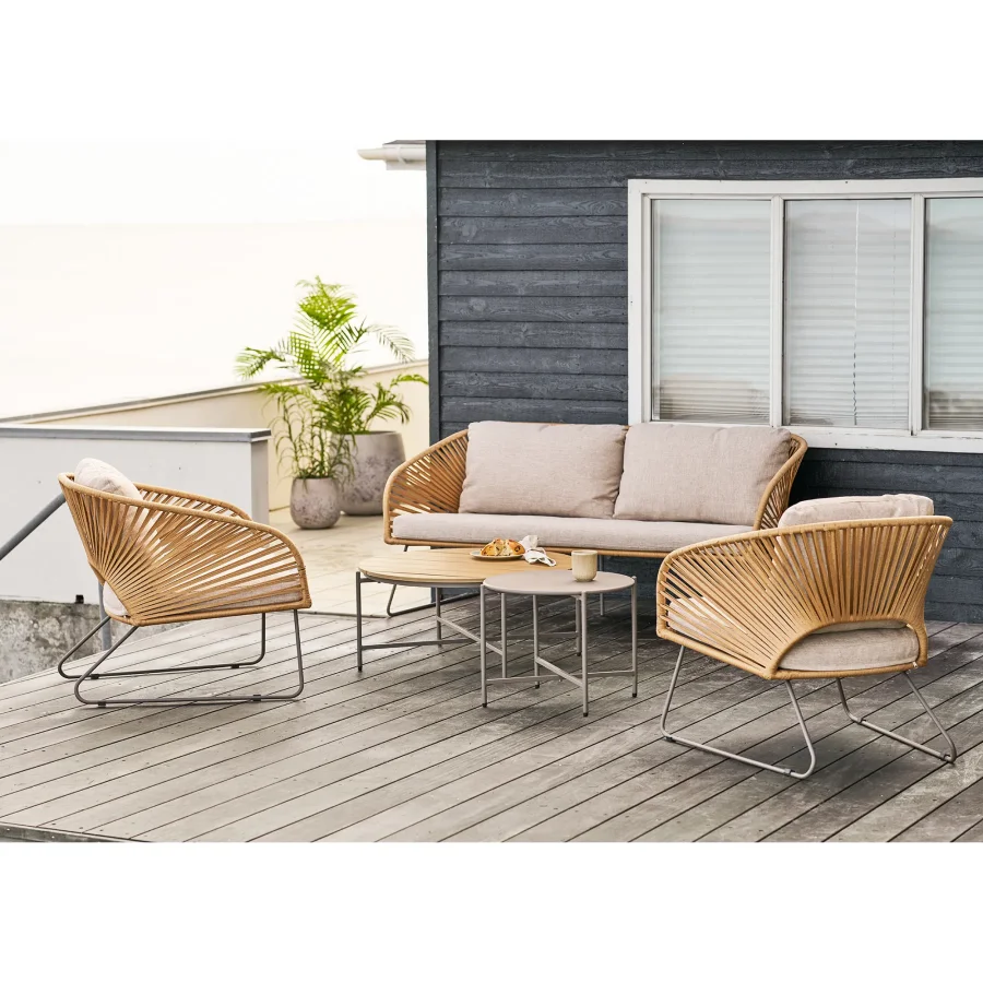 HOUSE NORDIC Novella Loungesett - Loungesett, stl, beige, sand, inkl. puter