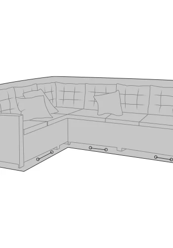 HOUSE NORDIC Luksustrekk for hyre/venstrevendt hjrnesett, 210g/m2 600D polyester PU behandlet, vannavsttende, svart