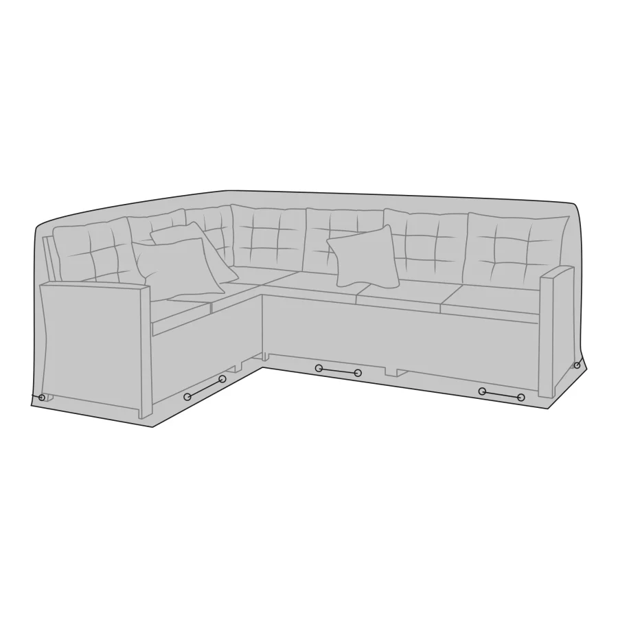 HOUSE NORDIC Luksustrekk for hyre/venstrevendt hjrnesett, 210g/m2 600D polyester PU behandlet, vannavsttende, svart