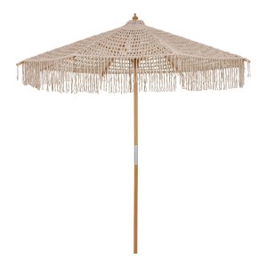 HOUSE NORDIC Martos hklet parasol, m. trstok - beige bomuld (250)