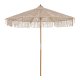 HOUSE NORDIC Martos Hekleparasoll - Parasoll, bomull, trepinne, beige<br>250 cm