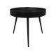 HSM COLLECTION Ventura sidebord, rundt - svart mangotre og svart jern (50)