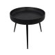 HSM COLLECTION Ventura sidebord, rundt - svart mangotre og svart jern (50)
