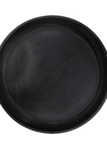 HSM COLLECTION Ventura sidebord, rundt - svart mangotre og svart jern (50)