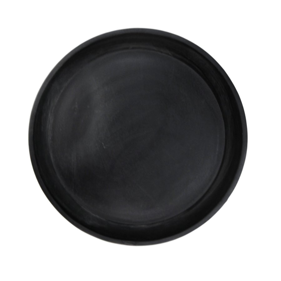 HSM COLLECTION Ventura sidebord, rundt - svart mangotre og svart jern (50)