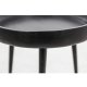HSM COLLECTION Ventura sidebord, rundt - svart mangotre og svart jern (50)