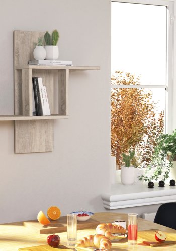 NORDVRK Mill vegghylle - naturlig melamin