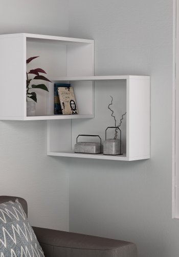 NORDVRK Ringvegghylle, hvit