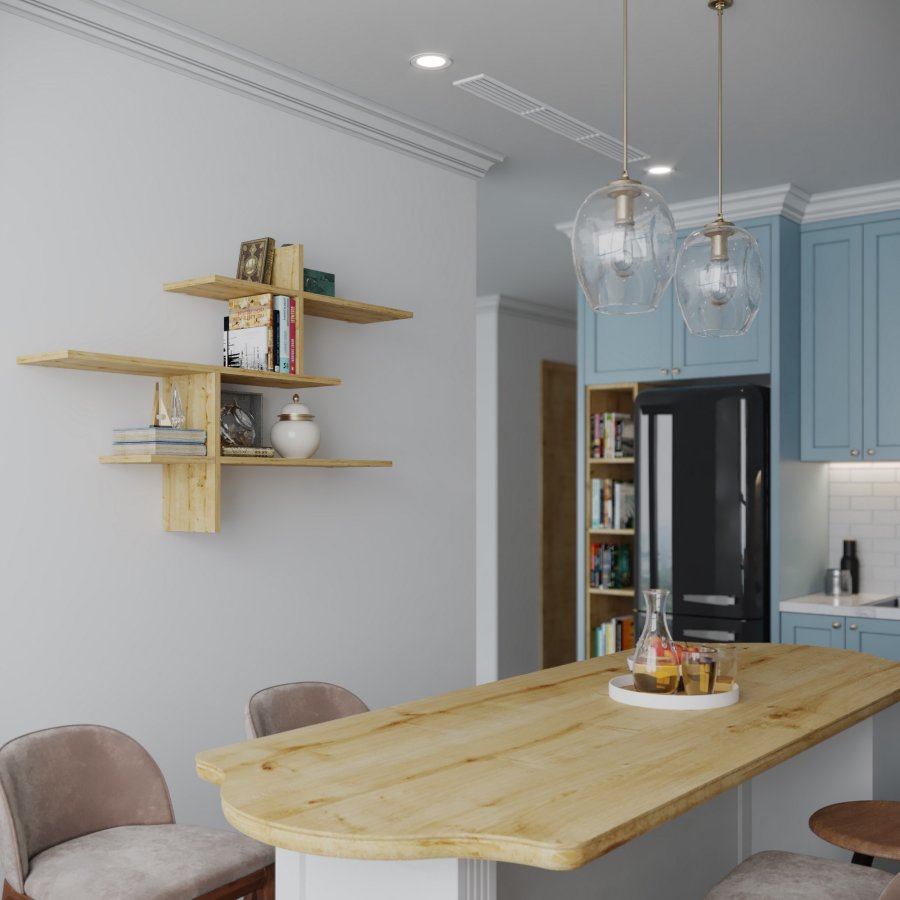 FUNZI LIVING Leo vegghylle - eikefarget melamin