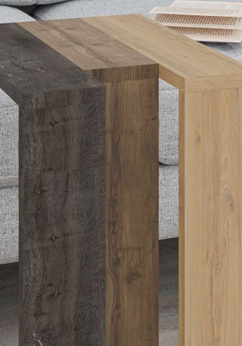 NORDVRK Muju sidebord, rektangulrt - mrk kaffe, Hitit og safir eik melamin (30x40)