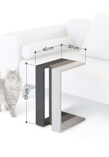 NORDVRK Muju sidebord, rektangulrt - mrk kaffe, Hitit og safir eik melamin (30x40)