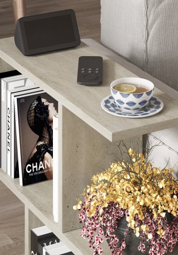 NORDVRK Homemania salongbord, m. hyller - travertin melamin (60x20)