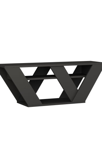 NORDVRK Pipralla TV-bord, m. 1 hylle - antrasittgr melamin (110x30)