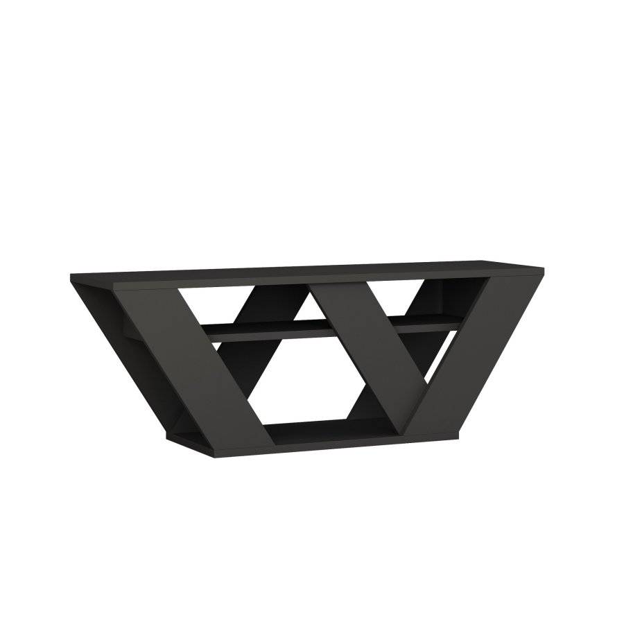 NORDVRK Pipralla TV-bord, m. 1 hylle - antrasittgr melamin (110x30)