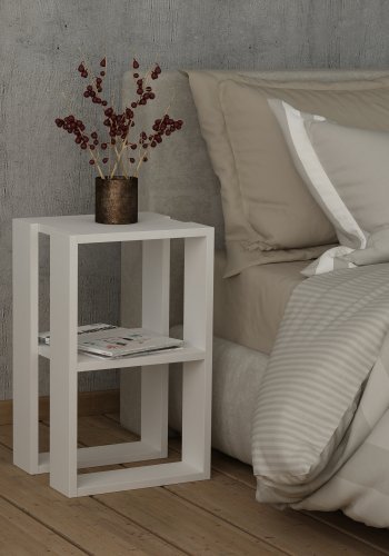 NORDVRK Lonie nattbord, hvit