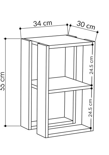 NORDVRK Lonie nattbord, hvit