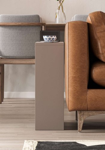 NORDVRK Simpi sidebord, med 1 hylle, rektangulr - lys mokka melamin (55x20)