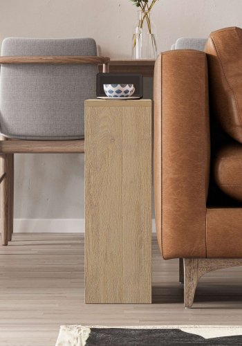 NORDVRK Simpi sidebord, med 1 hylle, rektangulr - Safir eik melamin (55x20)