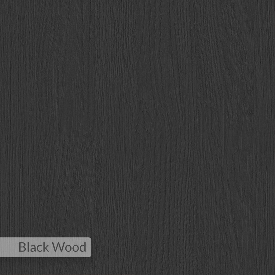 NORDVRK Simpi sidebord, med 1 hylle, rektangulr - svart tre melamin (55x20)