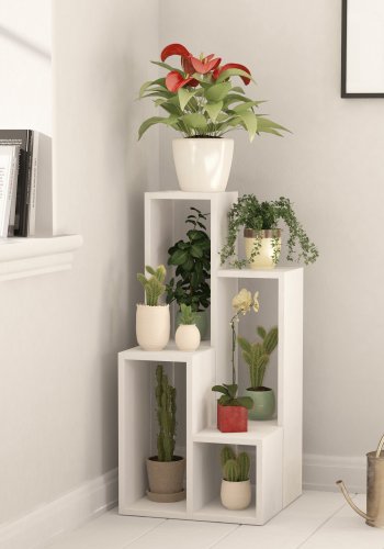 FUNZI LIVING Sule bokhylle - hvit melamin