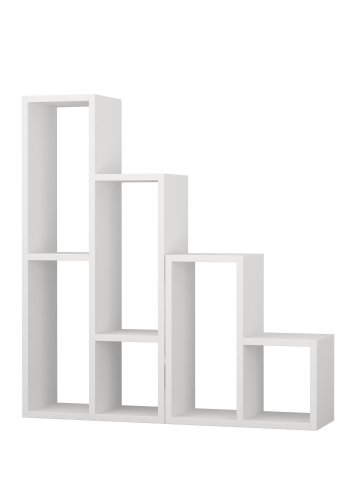 FUNZI LIVING Sule bokhylle - hvit melamin