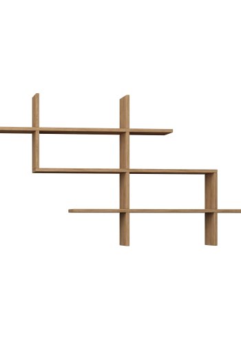 FUNZI LIVING Halic vegghylle - eik melamin