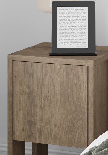 FUNZI LIVING Ema nattbord, m. 1 dr og 1 hylle - Hitit melamin (30x30)