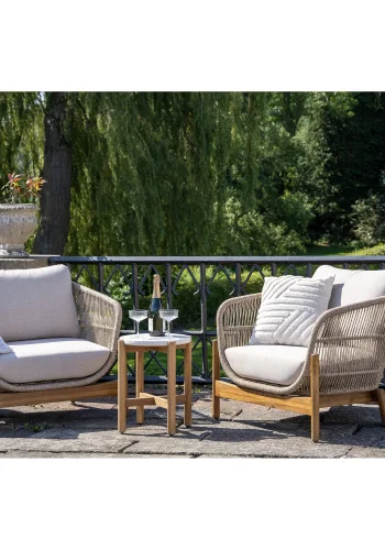 HOUSE NORDIC Terracina hagembelsett - sidebord og 2 lenestoler