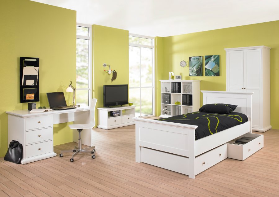 
TVILUM Paris garderobeskab - hvidt laminat, 2 låger, 4 hylder
