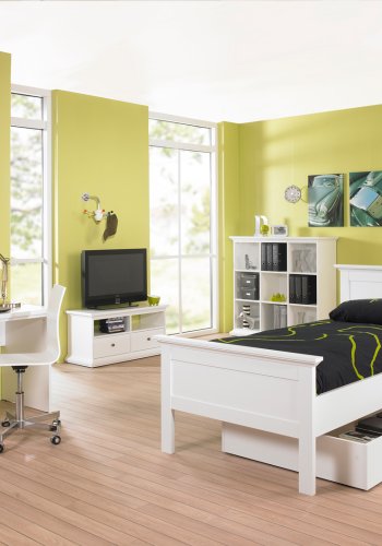 
TVILUM Paris garderobeskab - hvidt laminat, 2 låger, 4 hylder
