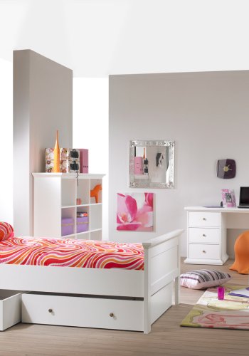 TVILUM Paris sengeskuffe m. hjul - hvid tr (100 cm)