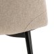 ACT NORDIC Celia spisestuestol - beige stoff og sort stl