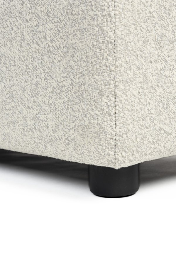 ZUIVER Mississippi utendrs fotskammel - beige olefinfiber/polyester