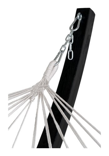 HOUSE NORDIC Hengekye p trestativ, lerk, bomull/polyester, sort/gr/hvit