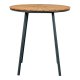 HOUSE NORDIC Cafebord, bordplate i teak, natur, svarte ben, 70x74 cm