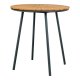 HOUSE NORDIC Cafebord, bordplate i teak, natur, svarte ben, 70x74 cm