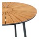 HOUSE NORDIC Spisebord, bordplate i teak, natur, svarte ben, 130x74 cm