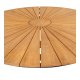 HOUSE NORDIC Spisebord, bordplate i teak, natur, svarte ben, 130x74 cm