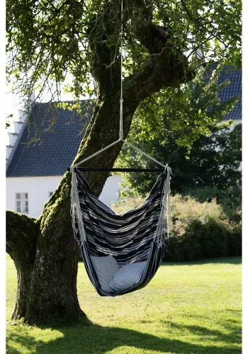 HOUSE NORDIC Hengestol, polyester/bomull, lerk, sort/gr/hvit