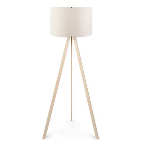 LUMI AYD gulvlampe - creme PVC stof og MDF