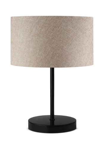 LUMI AYD 2848 bordlampe - beige stoff og svart metall