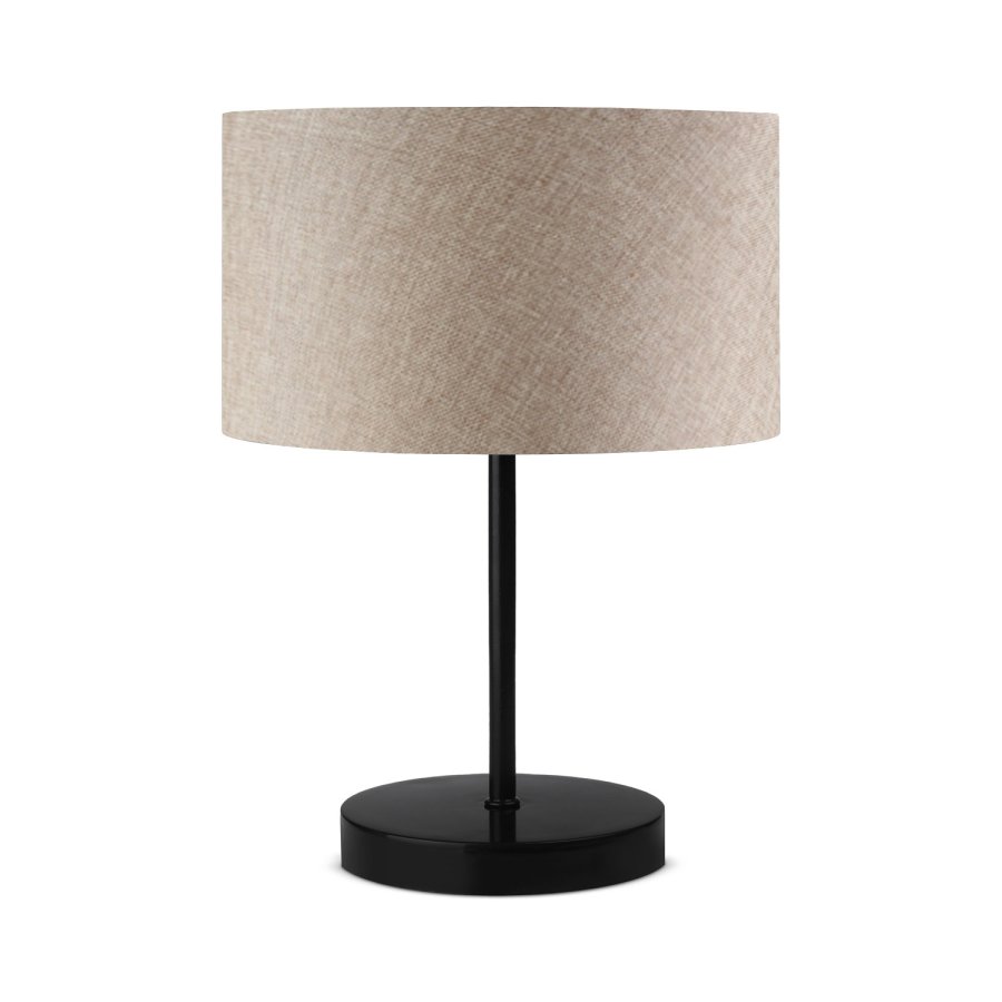 LUMI AYD 2848 bordlampe - beige stoff og svart metall