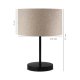 LUMI AYD 2848 bordlampe - beige stoff og svart metall