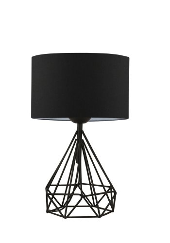 LUMI AYD 2974 bordlampe - svart stoff og svart metall (sett med 2)