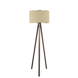 LUMI Chalon gulvlampe - beige stof og tr