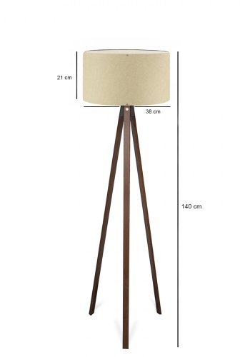 LUMI AYD gulvlampe - beige PVC og tre