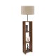 LUMI Nevers gulvlampe, m. 3 hylder - beige PVC og MDF