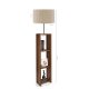 LUMI Nevers gulvlampe, m. 3 hylder - beige PVC og MDF